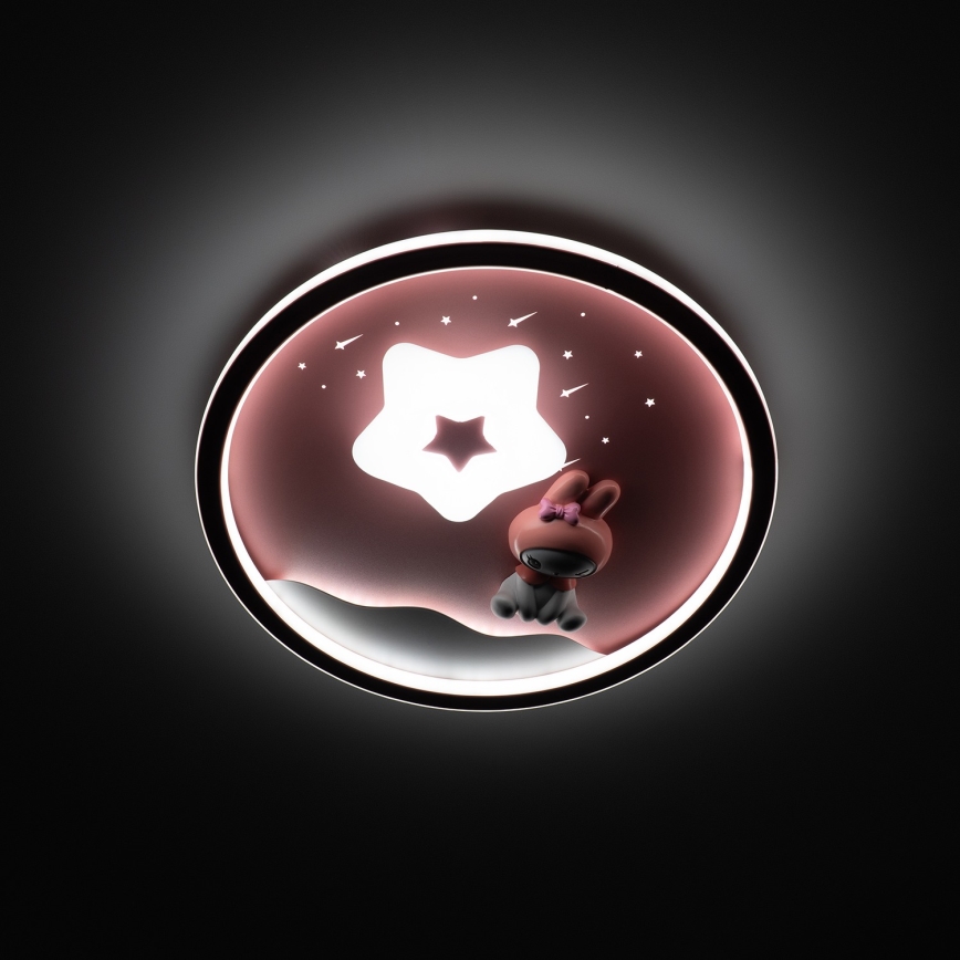 Brilagi - Lámpara de techo infantil regulable BUNNY LED/83W/230V 3000-6000K Ø 49 cm + mando a distancia