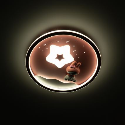 Brilagi - Lámpara de techo infantil regulable BUNNY LED/83W/230V 3000-6000K Ø 49 cm + mando a distancia