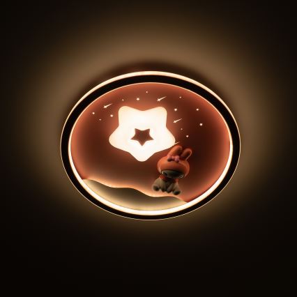 Brilagi - Lámpara de techo infantil regulable BUNNY LED/83W/230V 3000-6000K Ø 49 cm + mando a distancia