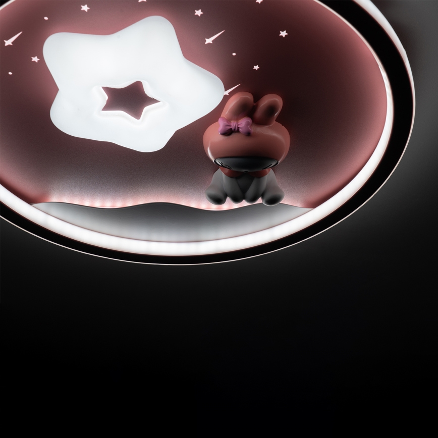 Brilagi - Lámpara de techo infantil regulable BUNNY LED/83W/230V 3000-6000K Ø 49 cm + mando a distancia