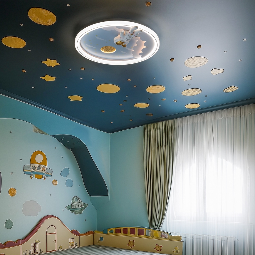 Brilagi - Lámpara de techo infantil regulable LED/42W/230V 3000/5700K astronauta
