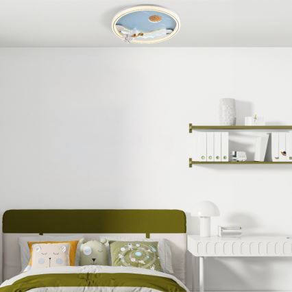 Brilagi - Lámpara de techo infantil regulable LED/42W/230V 3000/5700K astronauta