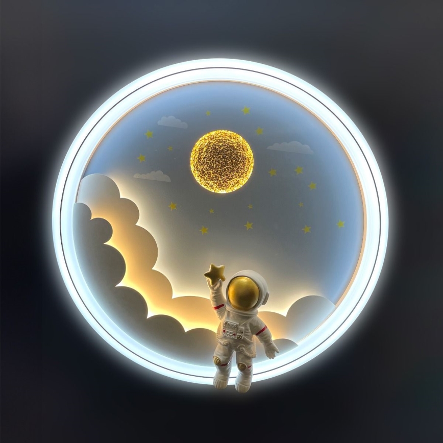 Brilagi - Lámpara de techo infantil regulable LED/42W/230V 3000/5700K astronauta