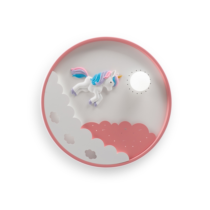 Brilagi - Lámpara de techo infantil LED regulable UNICORN LED/68W/230V 3000-6000K Ø 49 cm + mando a distancia