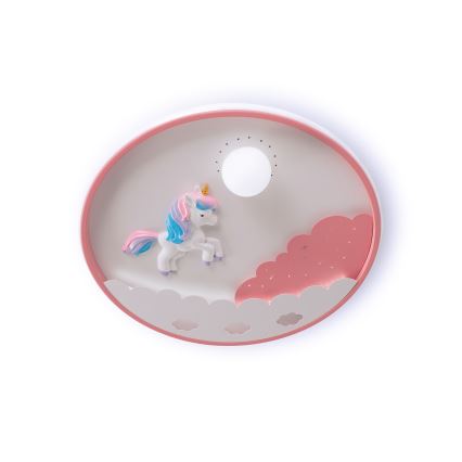 Brilagi - Lámpara de techo infantil LED regulable UNICORN LED/68W/230V 3000-6000K Ø 49 cm + mando a distancia