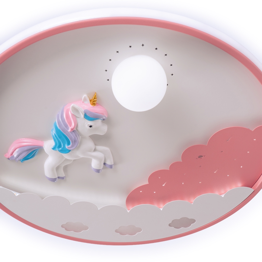 Brilagi - Lámpara de techo infantil LED regulable UNICORN LED/68W/230V 3000-6000K Ø 49 cm + mando a distancia