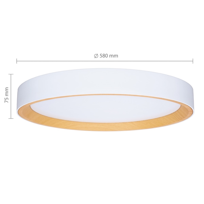 Brilagi - Luminaria de techo LED regulable LARIOS LED/72W/230V 3000-6500K blanca, diámetro 59 cm + mando a distancia