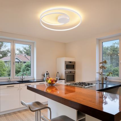 Brilagi - Luminaria de techo LED regulable TWISTER LED/75W/230V 3000-6000K diámetro 70 cm blanco + mando a distancia