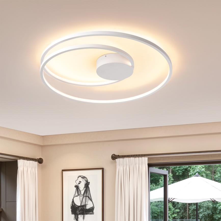 Brilagi - Luminaria de techo LED regulable TWISTER LED/75W/230V 3000-6000K diámetro 70 cm blanco + mando a distancia