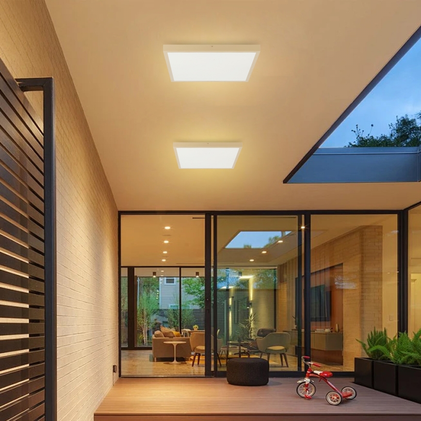 Brilagi - Plafón LED regulable para baño FRAME SMART LED/50W/230V 60x60 cm 3000-6000K IP44 beige + mando a distancia