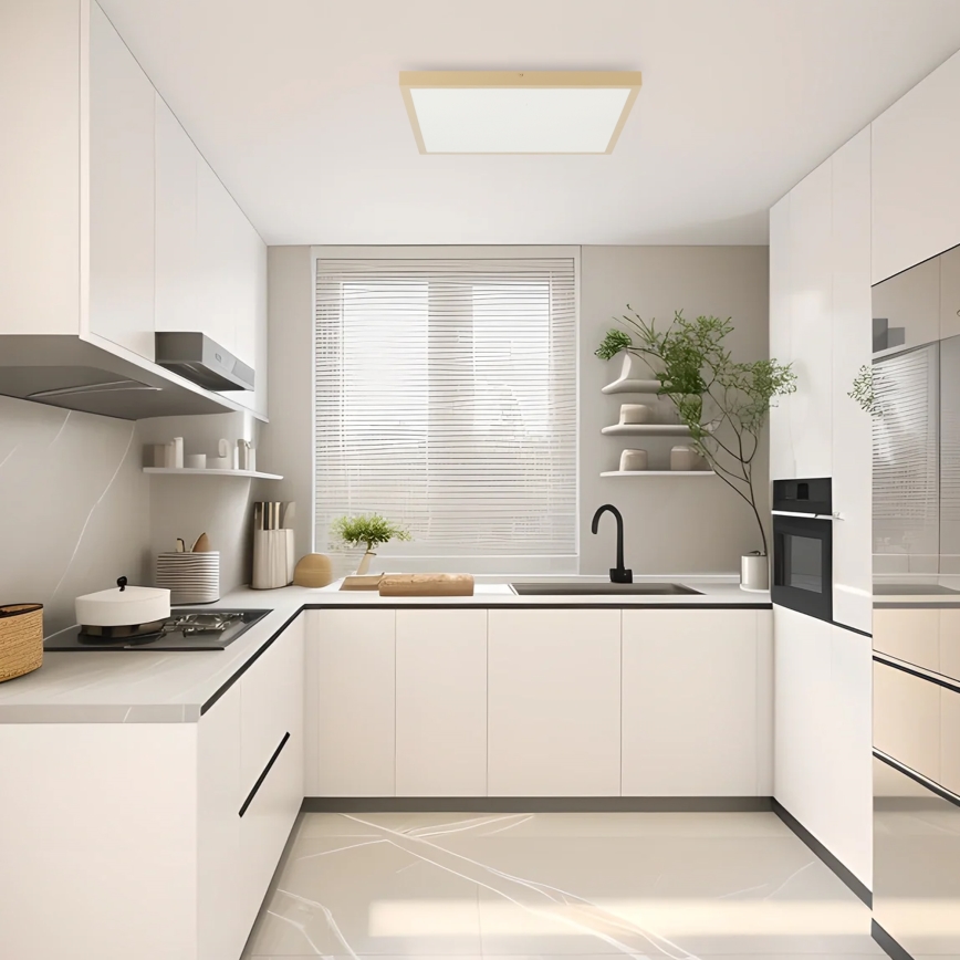 Brilagi - Plafón LED regulable para baño FRAME SMART LED/50W/230V 60x60 cm 3000-6000K IP44 beige + mando a distancia