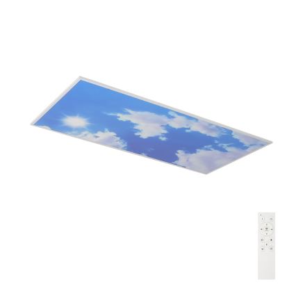 Brilagi - Luminaria de techo LED regulable SLIMFRAME LED/80W/230V 120 x 60 cm 3000–6000 K plateado/azul + mando a distancia