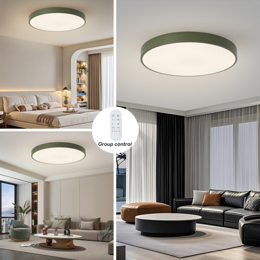 Brilagi - Luminaria LED regulable POOL SMART LED/100W/230V, diámetro 80 cm, Wi-Fi Tuya + control remoto, verde