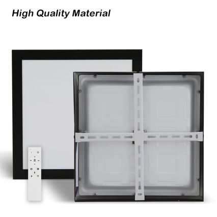 Brilagi - LED Regulable plafón de baño FRAME SMART LED/24W/230V 30x30 cm 3000-6000K IP44 negra + control remoto