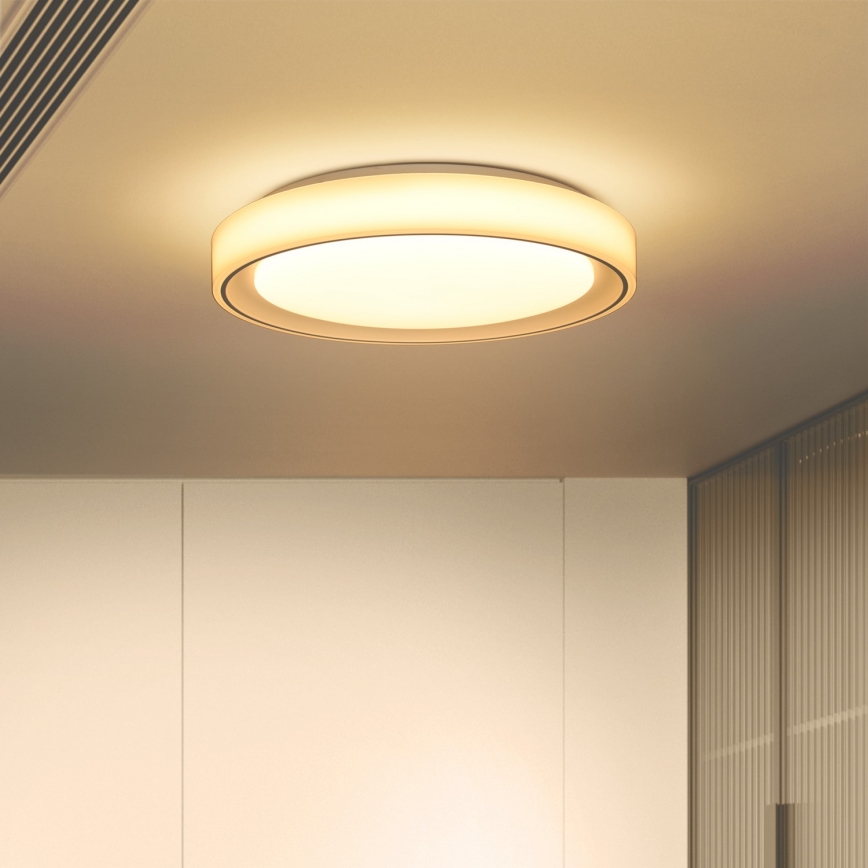 Brilagi - Plafón LED RGB regulable FLOCO LED/30W/230V 3000-6500K Wi-Fi Tuya + LED/6W + control remoto