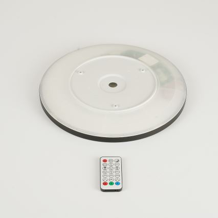Brilagi - Plafón LED RGBW regulable ULTRA SLIM LED/18W/230V 2700-6500K diá. 30 cm negro + control remoto