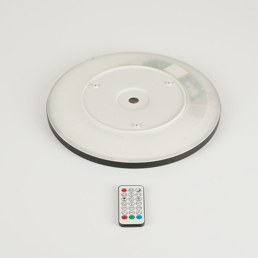 Brilagi - Plafón LED RGBW regulable ULTRA SLIM LED/18W/230V 2700-6500K diá. 30 cm negro + control remoto
