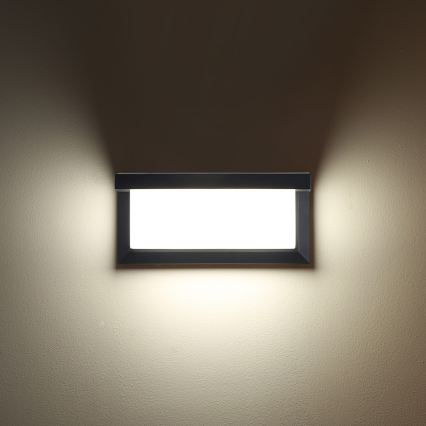 Brilagi - Aplique LED RGBW regulable para pared exterior BRICKY 1xE27/15W/230V 2700-6500K antracita IP54