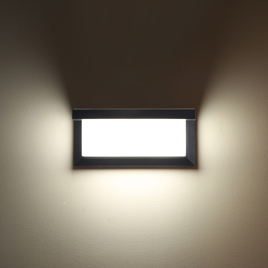 Brilagi - Aplique LED RGBW regulable para pared exterior BRICKY 1xE27/15W/230V 2700-6500K antracita IP54