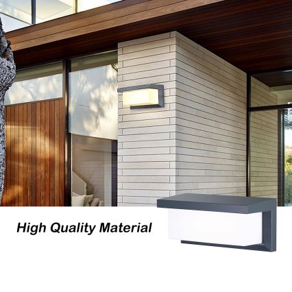 Brilagi - Aplique LED RGBW regulable para pared exterior BRICKY 1xE27/15W/230V 2700-6500K antracita IP54