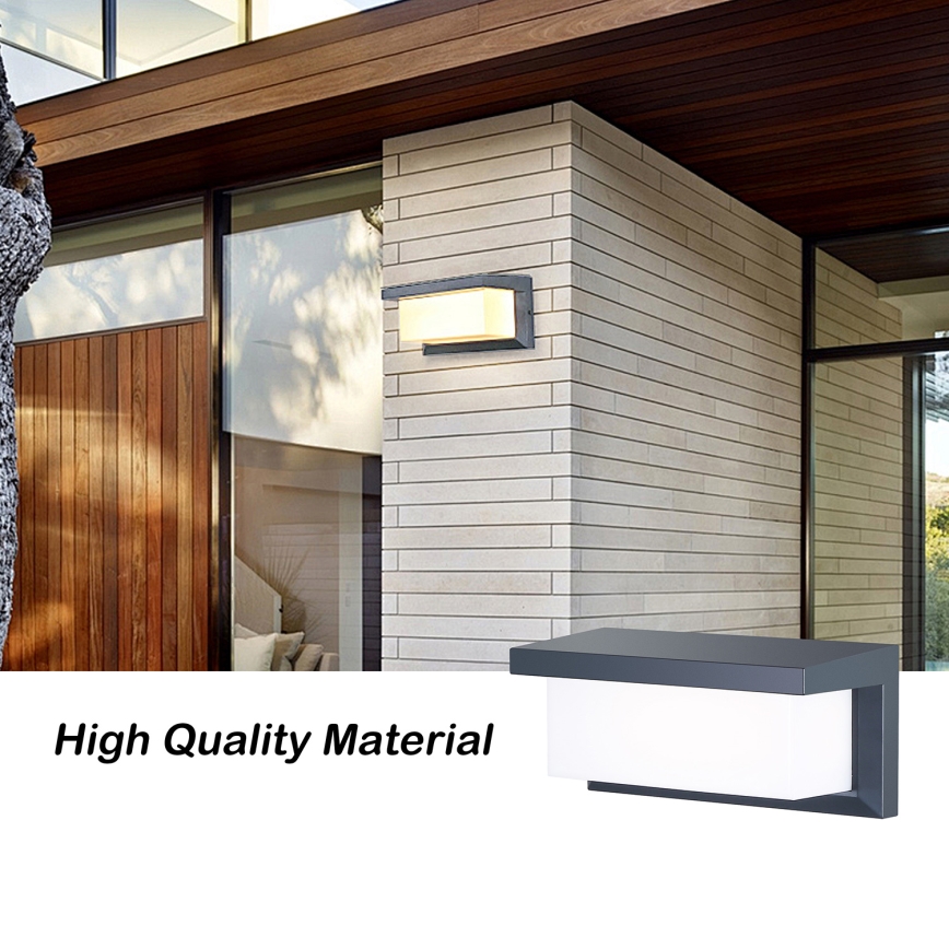 Brilagi - Aplique LED RGBW regulable para pared exterior BRICKY 1xE27/15W/230V 2700-6500K antracita IP54