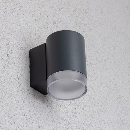 Brilagi - Aplique de pared para exterior LED RGBW regulable MATERA 1xGU10/6W/230V 3000K IP54 antracita + mando a distancia