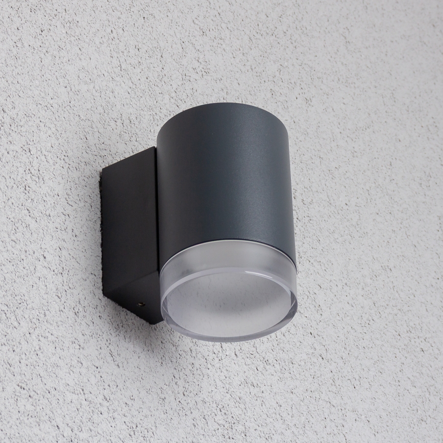 Brilagi - Aplique de pared para exterior LED RGBW regulable MATERA 1xGU10/6W/230V 3000K IP54 antracita + mando a distancia