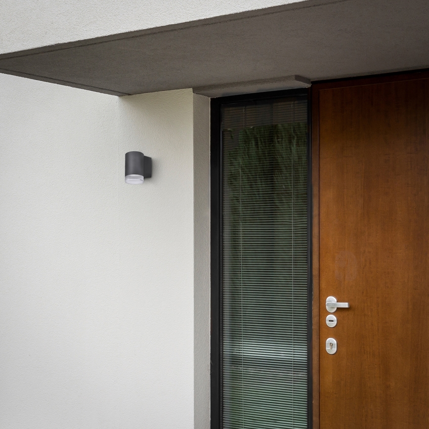 Brilagi - Aplique de pared para exterior LED RGBW regulable MATERA 1xGU10/6W/230V 3000K IP54 antracita + mando a distancia