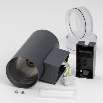 Brilagi - Aplique de pared exterior LED RGBW regulable MATERA 2xGU10/6W/230V 3000K IP54 antracita + mando a distancia