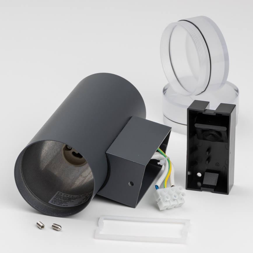 Brilagi - Aplique de pared exterior LED RGBW regulable MATERA 2xGU10/6W/230V 3000K IP54 antracita + mando a distancia