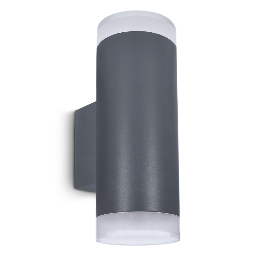 Brilagi - Aplique de pared exterior LED RGBW regulable MATERA 2xGU10/6W/230V 3000K IP54 antracita + mando a distancia