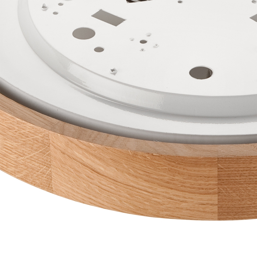 Brilagi - Plafón LED RGBW regulable CARVALHO SLIM 2xE27/15W/230V 2700-6500K Wi-Fi roble Ø 37 cm