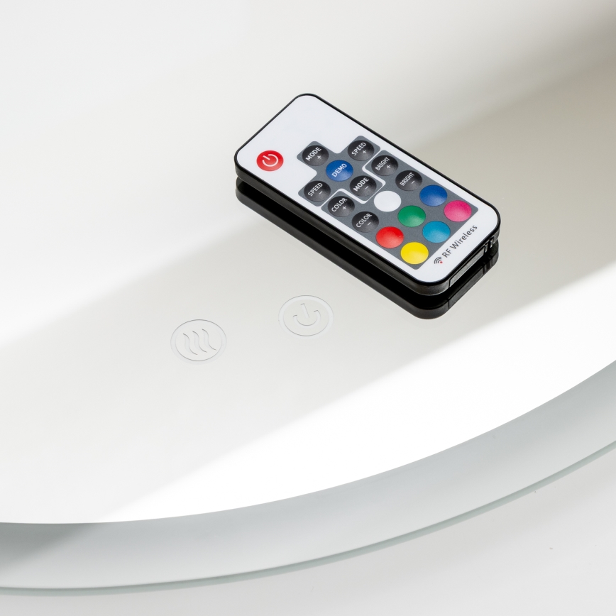 Brilagi - Espejo de baño con calefacción LED RGBW CLARA PRO LED/19W/230V Ø 60 cm IP44 IRC 90 regulable + CCT + mando a distancia