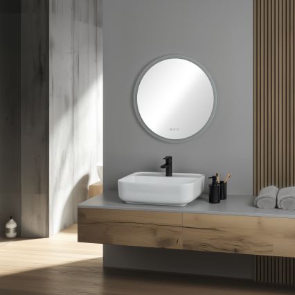 Brilagi - Espejo de baño calefactado LED RGBW CLARA PRO LED/18,5W/230V Ø 60 cm IP44 CRI 90 regulable + CCT