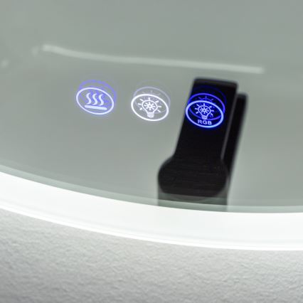 Brilagi - Espejo de baño calefactado LED RGBW CLARA PRO LED/18,5W/230V Ø 60 cm IP44 CRI 90 regulable + CCT