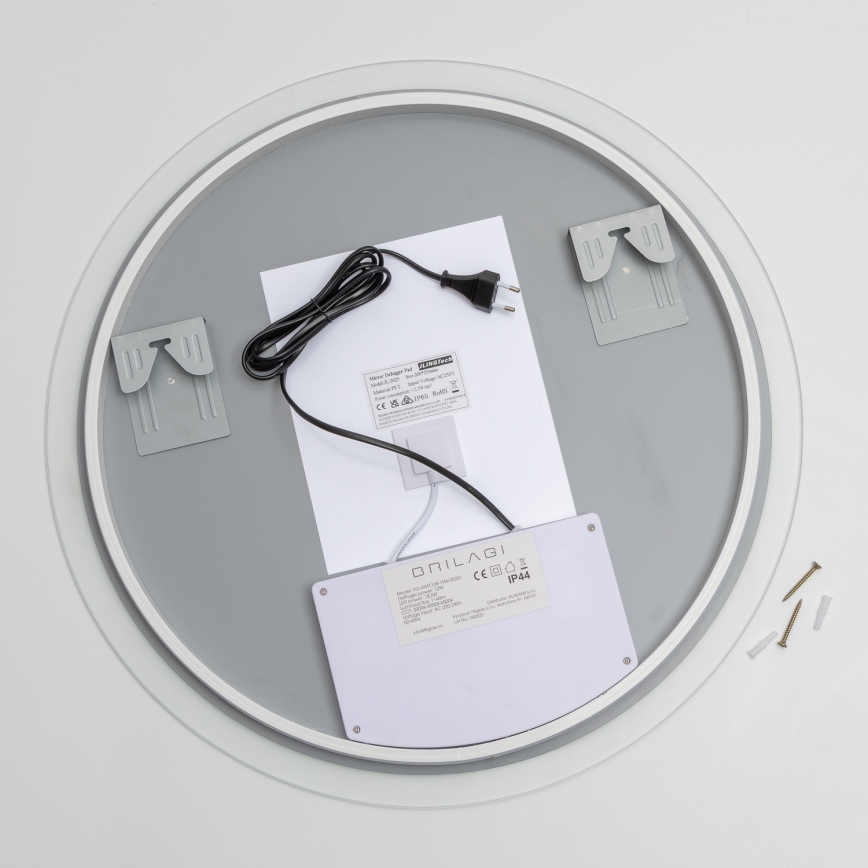 Brilagi - Espejo de baño calefactado LED RGBW CLARA PRO LED/18,5W/230V Ø 60 cm IP44 CRI 90 regulable + CCT