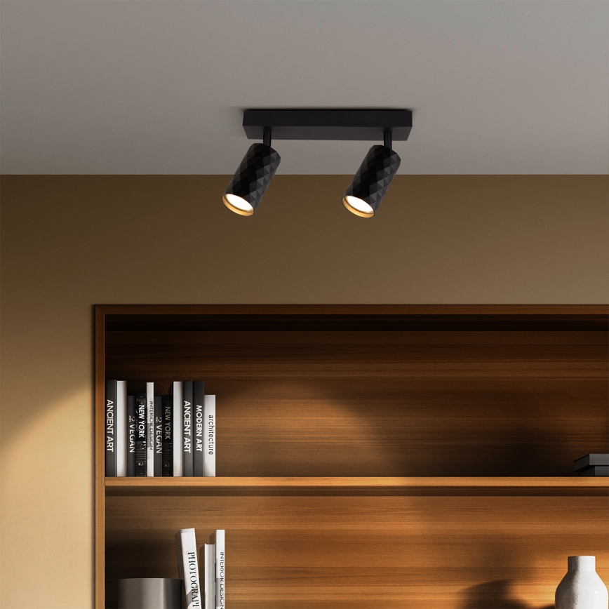 Brilagi - Foco LED RGBW regulable SELE DIAMANT 2xGU10/6,5W/230V 2700-6500K Wi-Fi negro