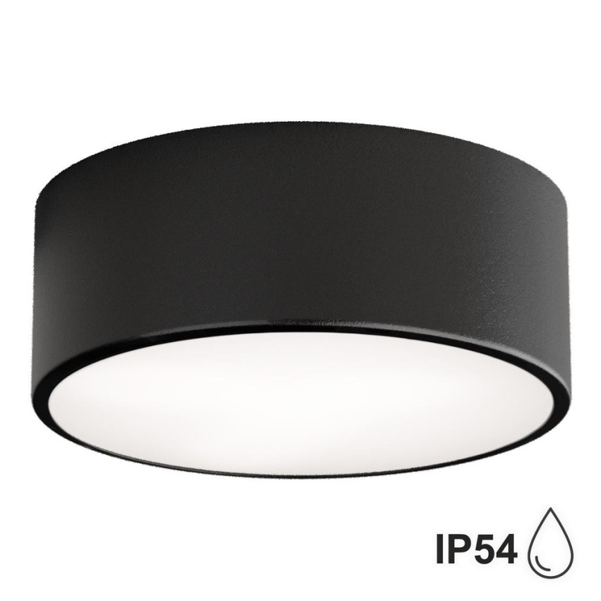 Brilagi - Luminaria de techo para baño LED RGBW regulable CLARE 1xE27/9W/230V 2700-6500K Ø 20 cm IP54 Wi-Fi negra