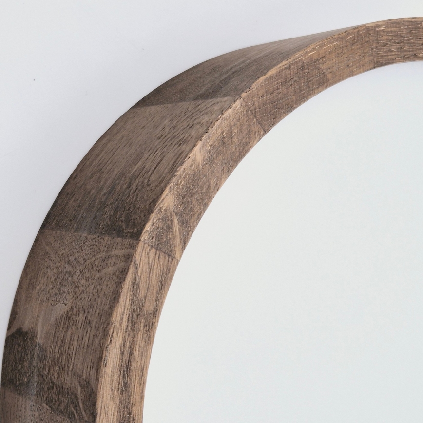 Brilagi - Luminaria de techo LED RGBW regulable CARVALHO SLIM 1xE27/15W/230V 2700-6500K Wi-Fi, acabado roble Ø 27 cm