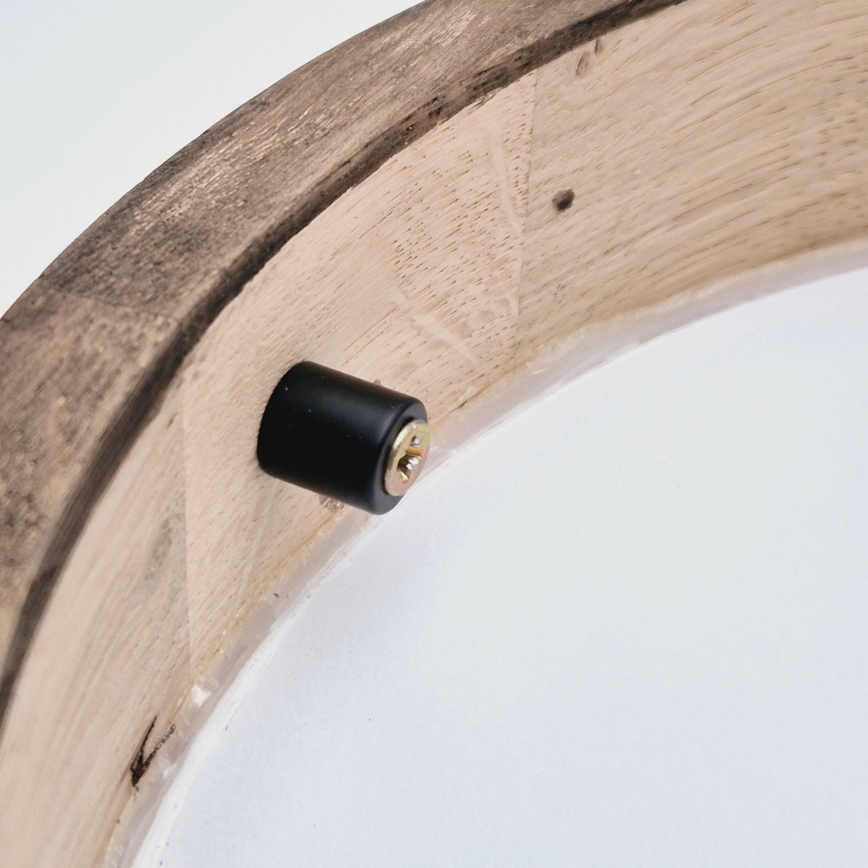 Brilagi - Luminaria de techo LED RGBW regulable CARVALHO SLIM 1xE27/15W/230V 2700-6500K Wi-Fi, acabado roble Ø 27 cm