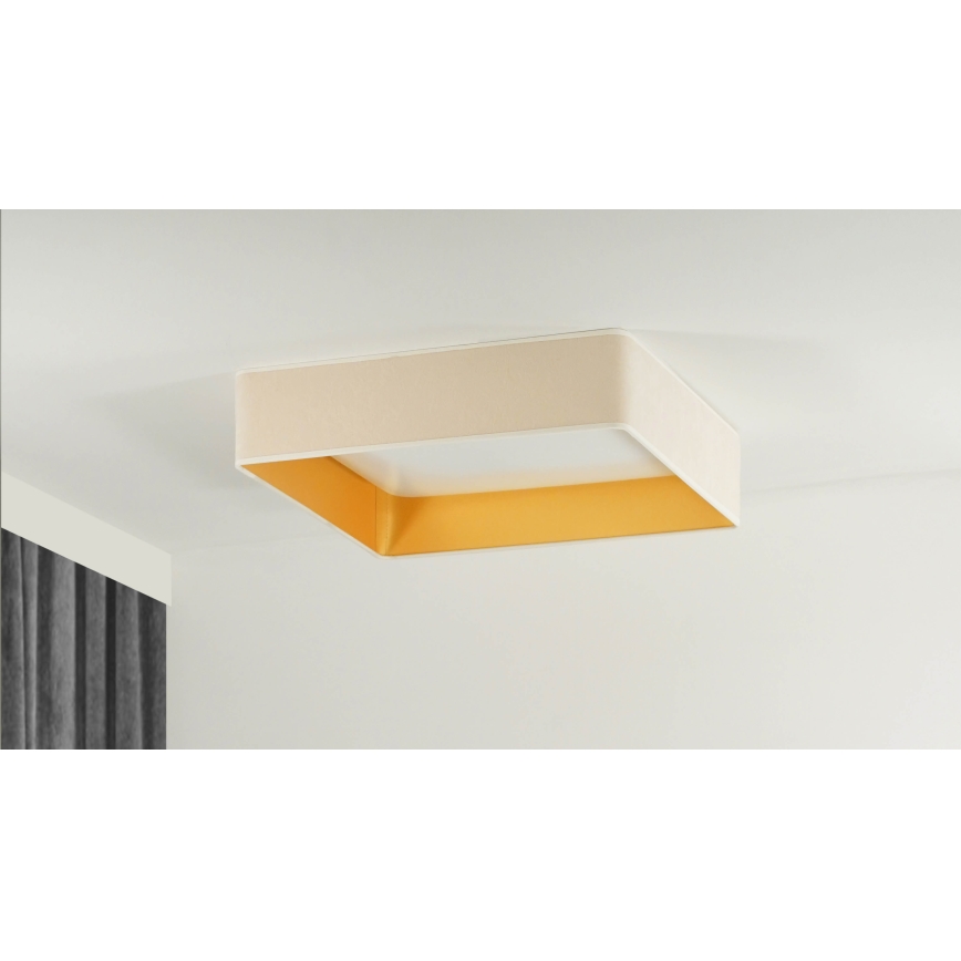 Brilagi - Lámpara de techo LED regulable VELVET SQUARE SMART LED/36W/230V 2700-6500K Wi-Fi Tuya + mando a distancia crema