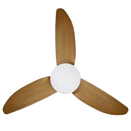 Brilagi - Ventilador de techo LED regulable LED/30W/230V 3000-6500K negro/marrón + mando a distancia