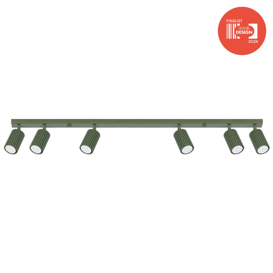 Brilagi - Luminaria de 6 focos LED CRESTO 6xGU10/10W/230V verde