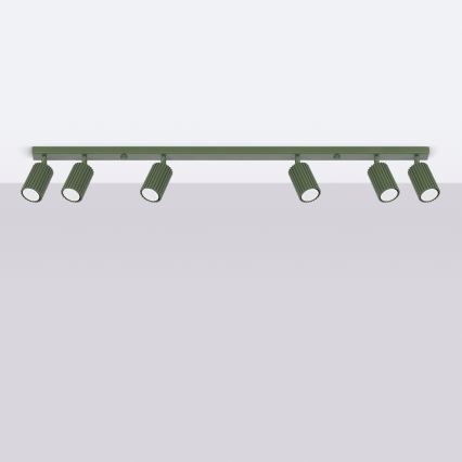 Brilagi - Luminaria de 6 focos LED CRESTO 6xGU10/10W/230V verde