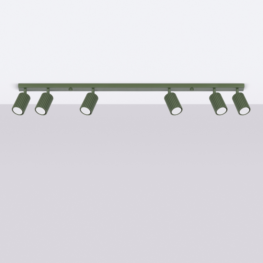 Brilagi - Luminaria de 6 focos LED CRESTO 6xGU10/10W/230V verde