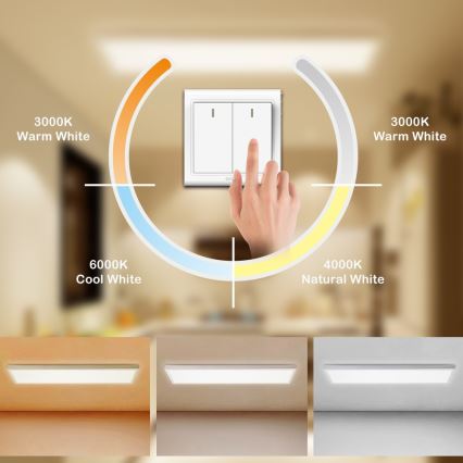 Brilagi - Plafón LED de techo para baño FRAME LED/50W/230V 120x30 cm 3000/4000/6000K IP44 blanco