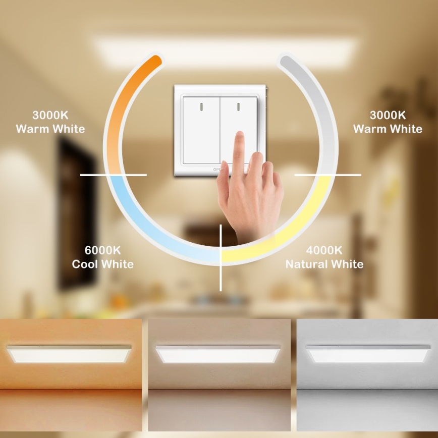 Brilagi - Plafón LED de techo para baño FRAME LED/50W/230V 120x30 cm 3000/4000/6000K IP44 blanco