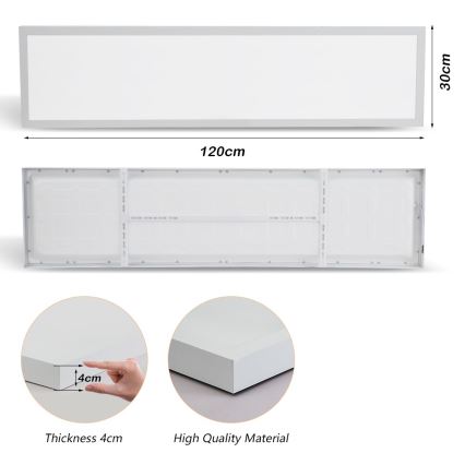 Brilagi - Plafón LED de techo para baño FRAME LED/50W/230V 120x30 cm 3000/4000/6000K IP44 blanco