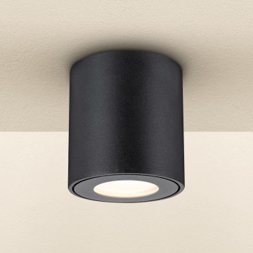 Brilagi - Luminaria de baño LED RGBW regulable MIA 1xGU10/30W/230V 2700-6500K Wi-Fi 84x80 mm negro IP54