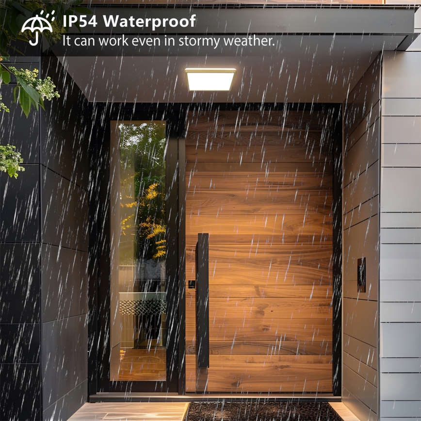 Brilagi - Lámpara de techo para baño LED ULTRA SLIM LED/18W/230V 30x30 cm dorada IP54